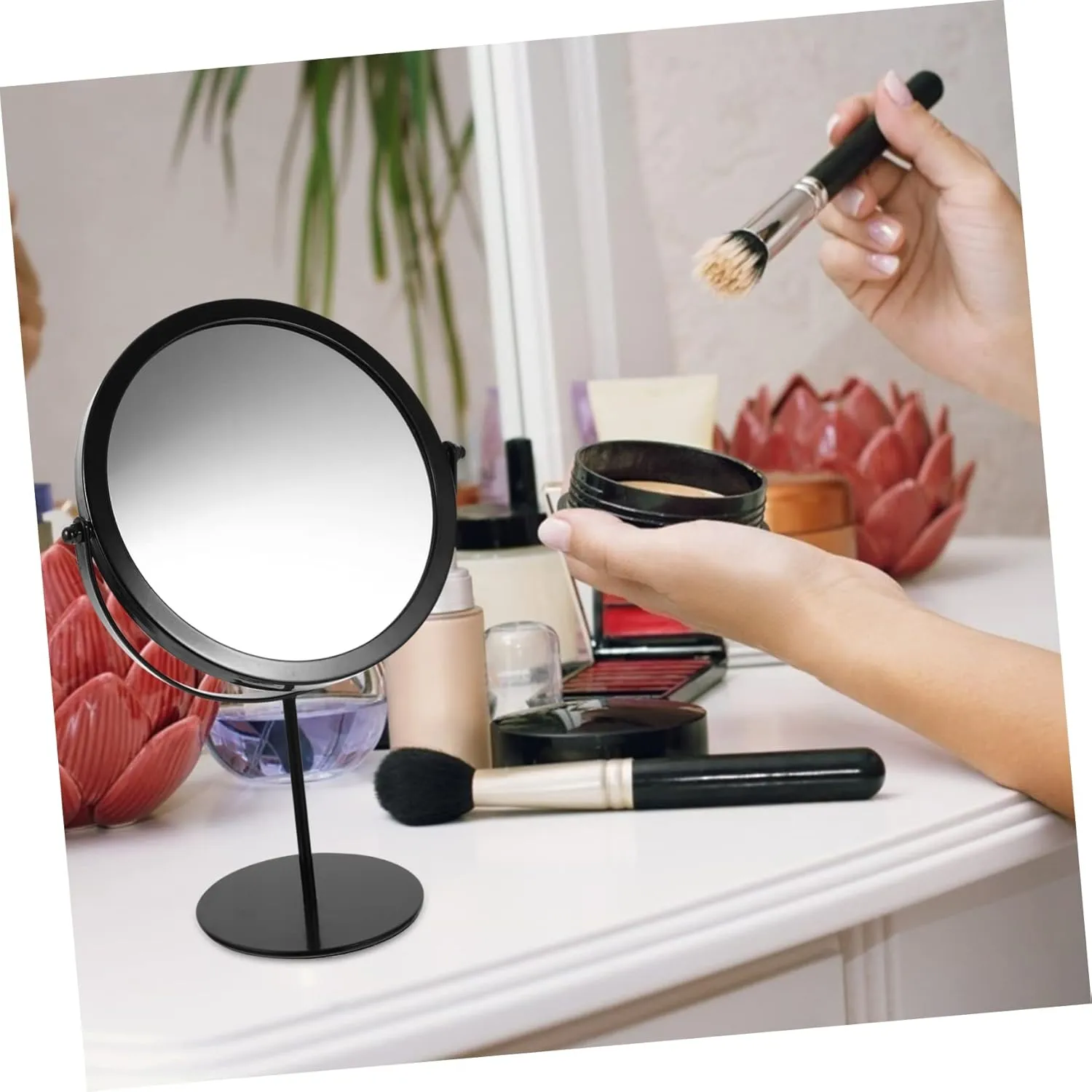 Makeup Mirror Rotating Vanity Mirror Student Nordic Iron Desktop Vanity Mirror