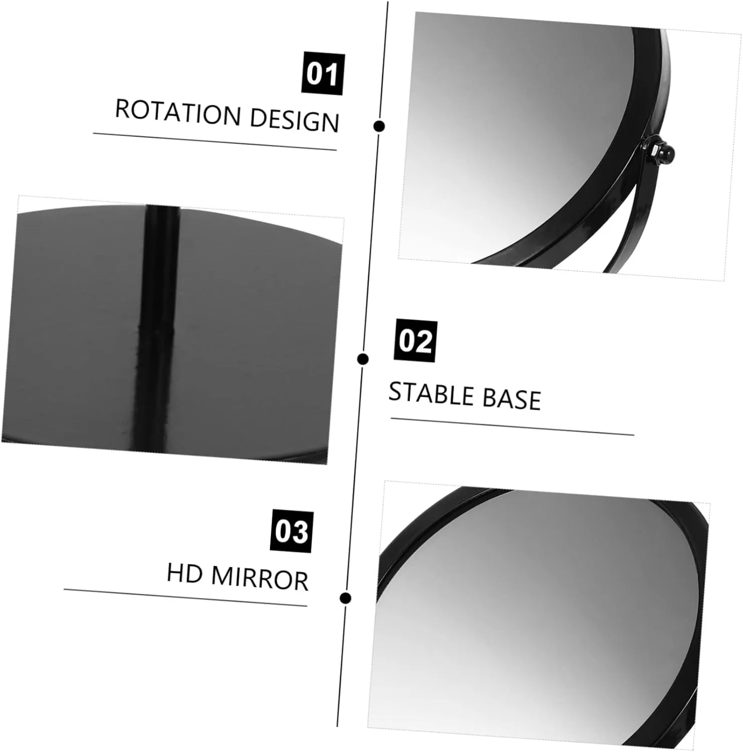 Makeup Mirror Rotating Vanity Mirror Student Nordic Iron Desktop Vanity Mirror