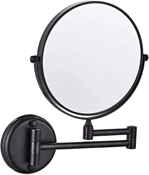 Makeup Mirror Vanity Mirror Bathroom Vanity Mirror, Beauty Mirror Wall- Mounted Mirror Makeup Mirror Folding Magnifying Double- Sided for Hotel Bathroom Cosmetic Mirror (Color : B, Size : 3X)
