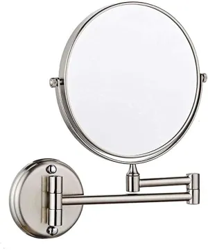 Makeup Mirror Vanity Mirror Bathroom Vanity Mirror, Beauty Mirror Wall- Mounted Mirror Makeup Mirror Folding Magnifying Double- Sided for Hotel Bathroom Cosmetic Mirror ( Color : C , Size : 3X )