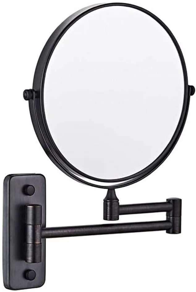 Makeup Mirror Vanity Mirror Wall Mount Makeup Mirror,Beauty Mirror Vanity Mirrors Folding Telescopic Magnification Double-Sided for Hotel Bathroom Cosmetic Mirror