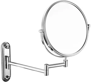 Makeup Mirror with Magnification, 360 Degree Swivel, Two-Sided Extendable, Makeup Mirror with 12" Extension for Bathroom (Color : Sliver, Size : 5X)