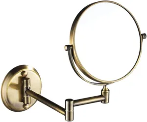 Makeup Vanity Mirror,Two-Sided Wall Mounted Bathroom Mirror Multiple Magnification Beauty Mirror 360° Swivel Extendable Cosmetic Mirror 8inch,Antique