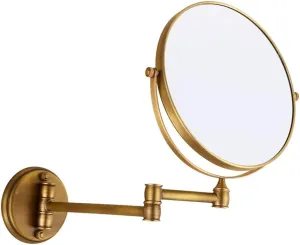 Makeup Vanity Mirror,Two-Sided Wall Mounted Beauty Mirror 3X Magnification Bathroom Mirror 360° Swivel Extendable Cosmetic Mirror,Antique Color (Antiq
