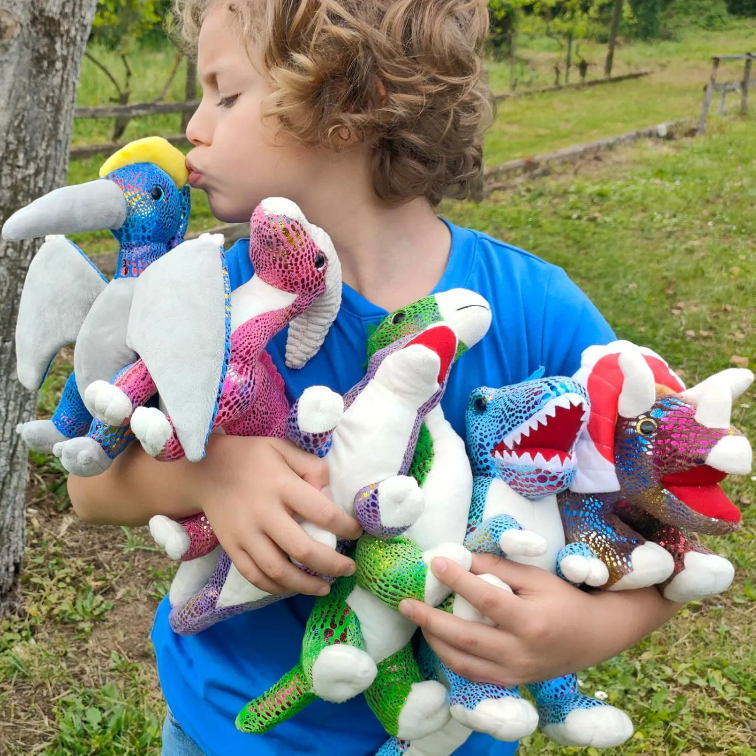 MaoGoLan 12'' Plush Dinosaur Stuffed Animals Set for Kids 5-7, Cute Dinosaur Toys Party Favors in Bulk Girls Boys Christmas Easter Valentine's Day Birthday Gifts, 6 Pack