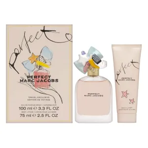 Marc Jacobs Perfect 2 Piece Set for Women (3.4 Ounce Eau De Parfum Spray   2.5 Body Lotion)
