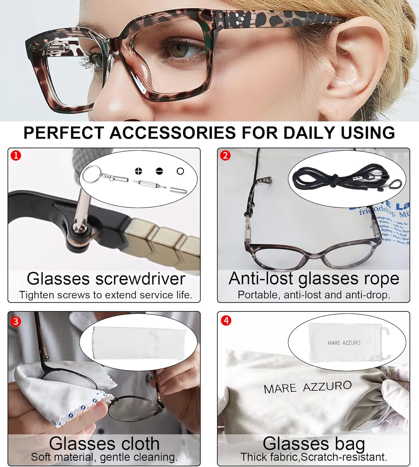 MARE AZZURO Blue Light Blocking Reading Glasses Women Computer Readers 0 1.00 1.25 1.50 1.75 2.00 2.25 2.50 2.75 3.00 3.50 4.00 5.00 6.00 (Demi, 3.5)