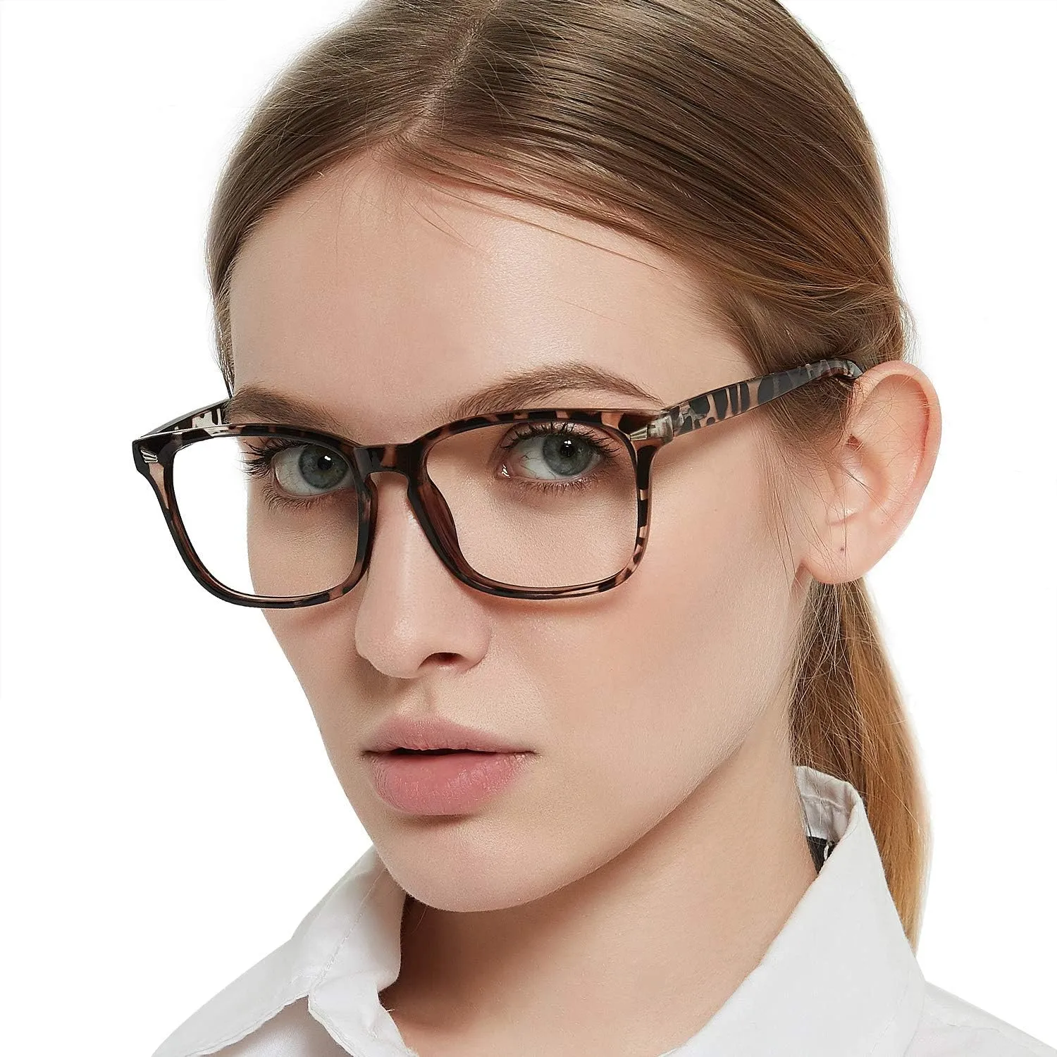 MARE AZZURO Computer Reading Glasses Women Blue Light Blocking Readers 0 1.00 1.25 1.50 1.75 2.00 2.25 2.50 2.75 3.00 3.50 4.00 5.00 6.00 (Leopard, 2.75)