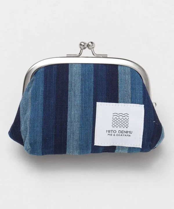 Matsusaka Momen Cotton Miito Woven Fabric x Ibara Denim GAMAGUCHI Pouch