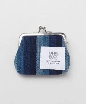 Matsusaka Momen Cotton Miito Woven Fabric x Ibara Denim GAMAGUCHI Purse