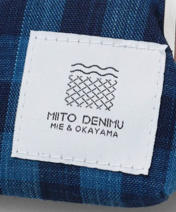 Matsusaka Momen Cotton Miito Woven Fabric x Ibara Denim GAMAGUCHI Purse