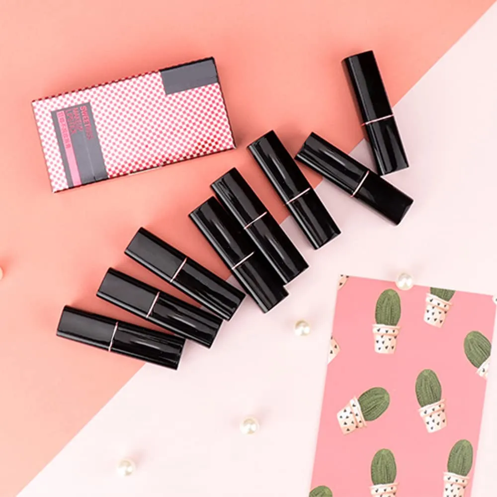 Matte Lipstick, 11 Colos Ladies Matte Lipstick Long Lasting Waterproof Velvet Red Lipstick Lip Gloss Set Pigmented Lip Makeup for Girls and Women Gift (03#)