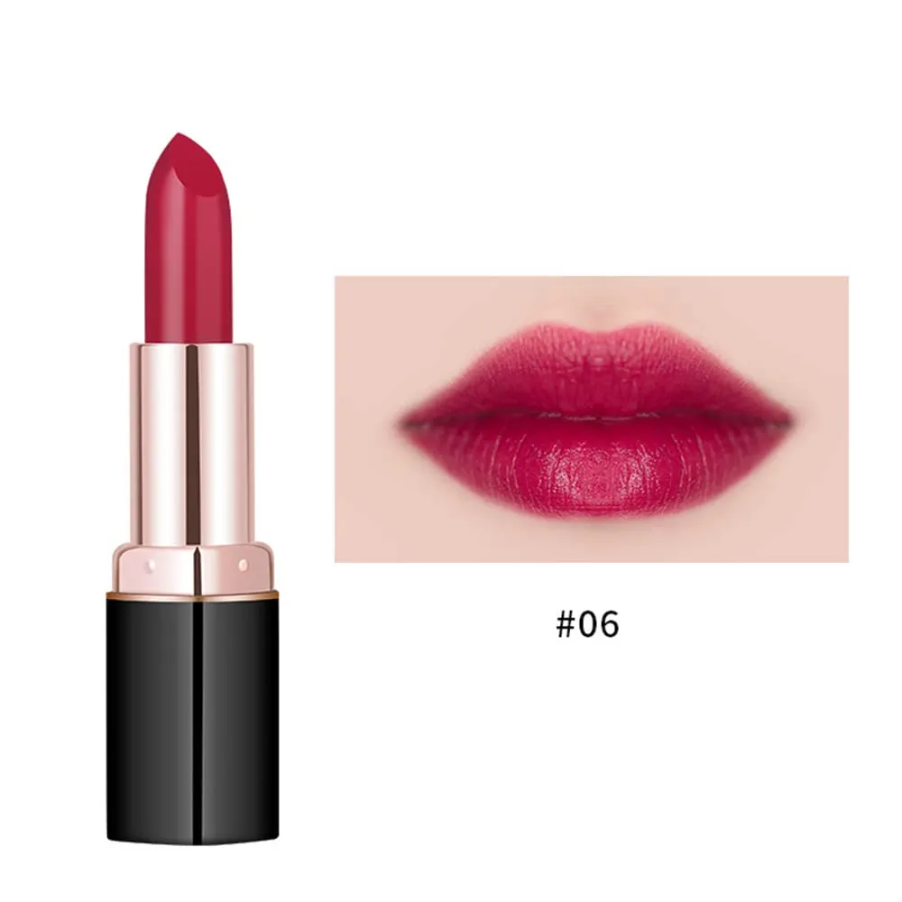 Matte Lipstick, 11 Colos Ladies Matte Lipstick Long Lasting Waterproof Velvet Red Lipstick Lip Gloss Set Pigmented Lip Makeup for Girls and Women Gift (06#)