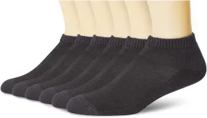  MD 6 Pairs Low Cut Socks for Mens Womens, Liner Cushion Wicking Smell Control, Athletic Running Sports Casual Socks