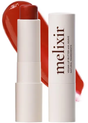Melixir Vegan Lip Butter #03 Red Velvet(Tinted) ( 11 more colors), Bee Free, Petrolatum Free, Deep Nourishing Plant-Based Vegan Chapstick, Lip Balm for Dry, Cracked and Chapped Lips