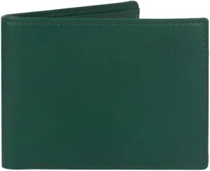 Men's Green Leather Bifold Wallet RFID Blocking Front Pocket Security Passcase Cowhide Durable Extra Capacity Billfold 6 Credit Cards with Flip-out ID Window Classic Handmade Gift For Him VINAM-B-08