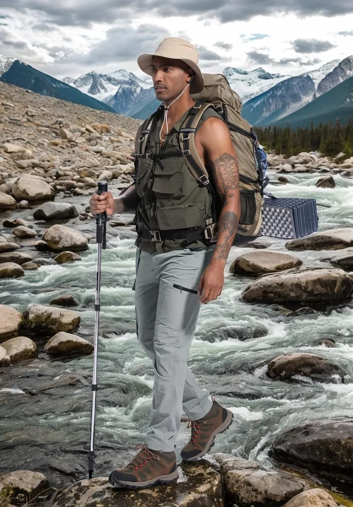 Men's Lightweight Hiking Cargo Work Pants Quick Dry Water Resistant Fishing Travel Climbing Outdoor Stretch Pants