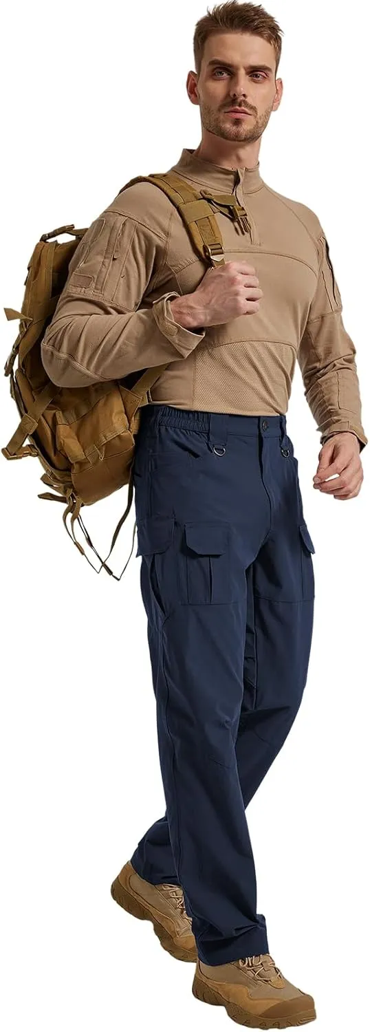 Men's Quick Dry Cargo Pants Water Resistant Tactical Pants Lightweight Stretch Outdoor Work Hiking Pants