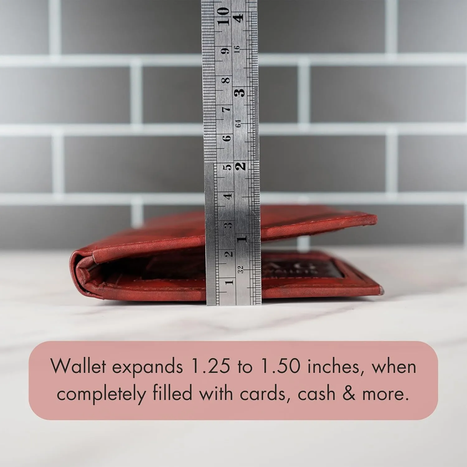 Men's RFID Bifold Wallet - Cowhide Leather, European Hipster, Two ID, BD