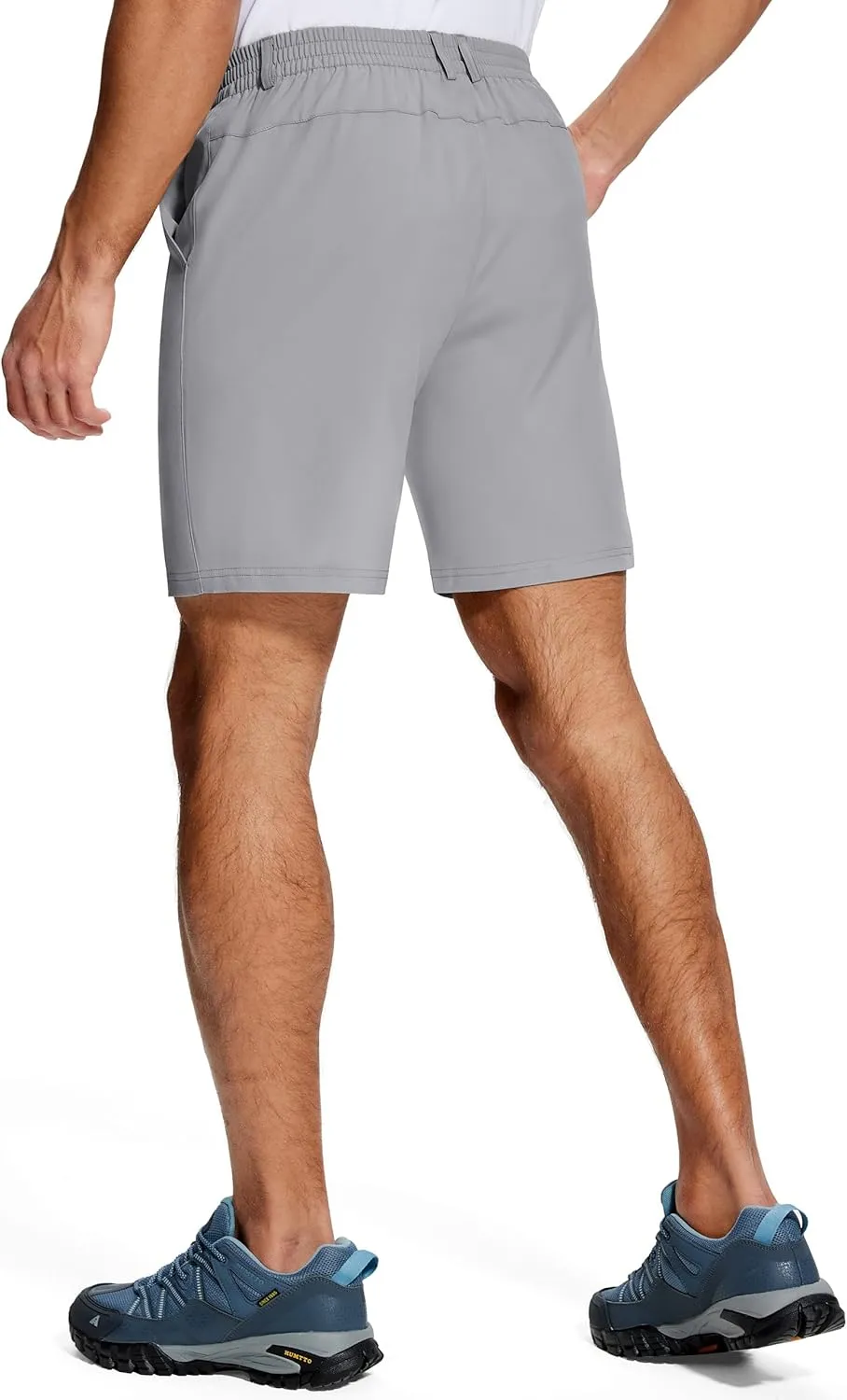 Mens Stretch Golf Shorts 7 Inch Inseam Quick Dry Lightweight Dress Shorts for Men with Zipper Pockets Hiking