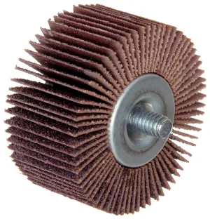 Merit High Performance Quick-Change Mini Grind-O-Flex Abrasive Flap Wheel, Threaded Shank, Ceramic Aluminum Oxide, 1" Dia., 1" Face Width, Grit 120, 30000 Max RPM (Pack of 10)