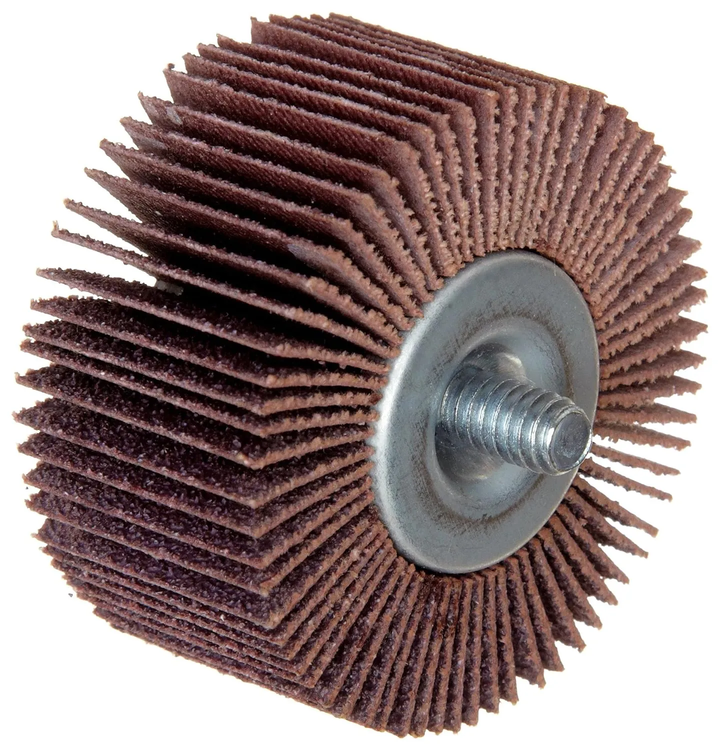 Merit High Performance Quick-Change Mini Grind-O-Flex Abrasive Flap Wheel, Threaded Shank, Ceramic Aluminum Oxide, 1" Dia., 1" Face Width, Grit 120, 30000 Max RPM (Pack of 10)