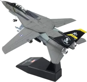 Mini Aircraft Model 1:100 for Tomcat F-14 Fighter Simulation Alloy Aircraft Model Wing Movable Collection Finished Airplane Kit