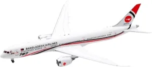 Mini Aircraft Model 1:400 for Bangladesh B787-9 S2-AJX Alloy Aircraft Model Simulation Decorations Airplane Kit