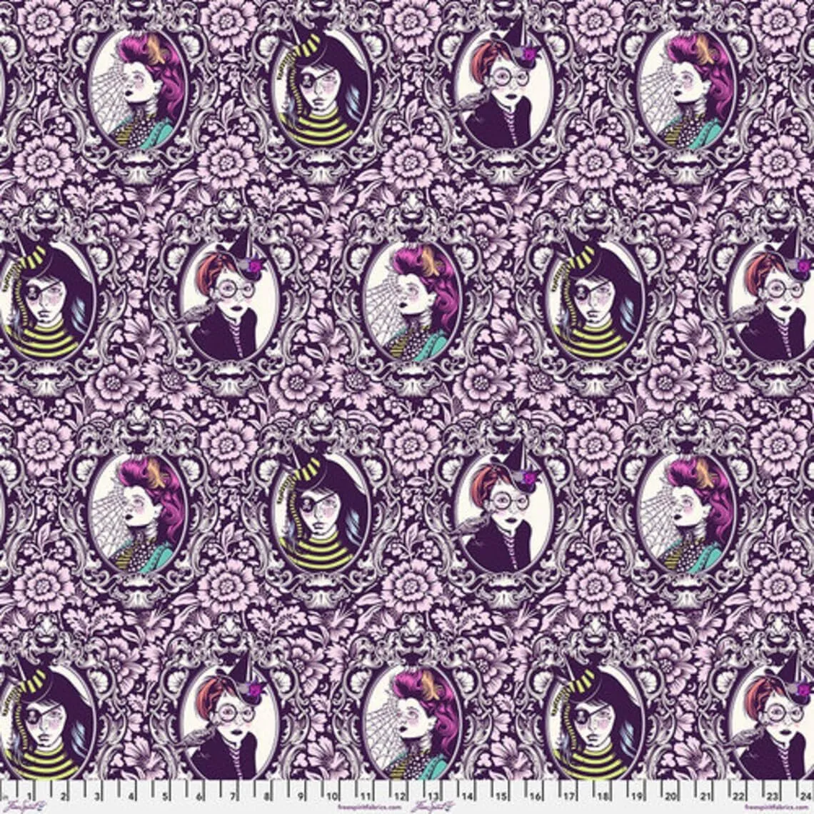Mini Coven, Nerium - Tula Pink Nightshade Deja Vu, Quilt Fabric 100% Cotton