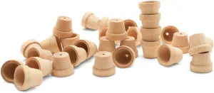 Mini Craft Flower Pot 5/8-inch x 9/16-inch, Pack of 250 Unfinished Flower Pot for Diorama, Model & Dollhouse, by Woodpeckers