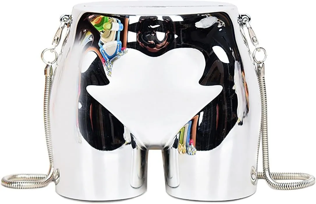 Mini Evening Bag for Women Novelty Hip Shaped Purse Handbag Acrylic Cluth Crossbody Purse
