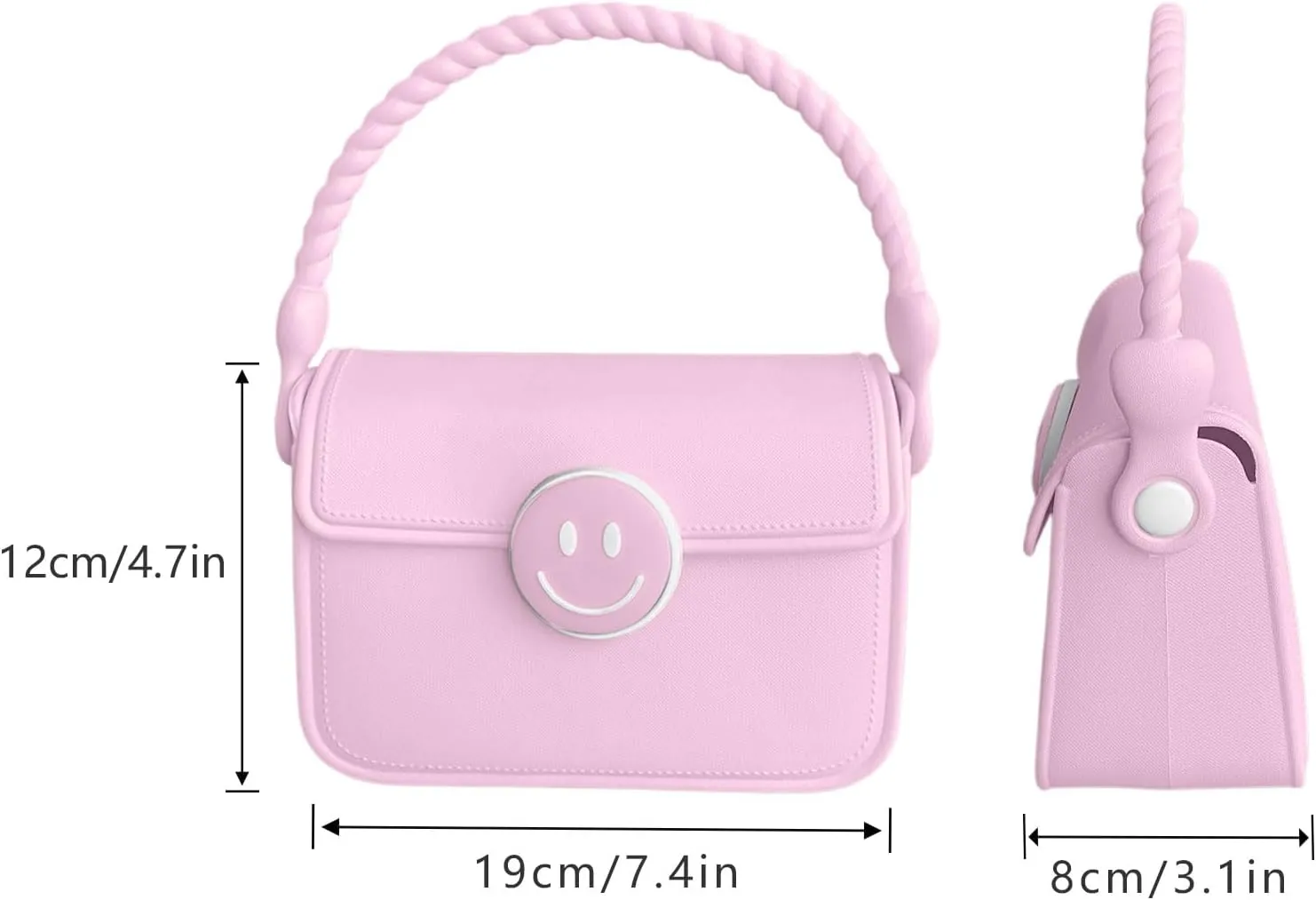 Mini handbag Magnetic closure Fashionable Macron colour Dopamine EVA Waterproof Durable Lightweight