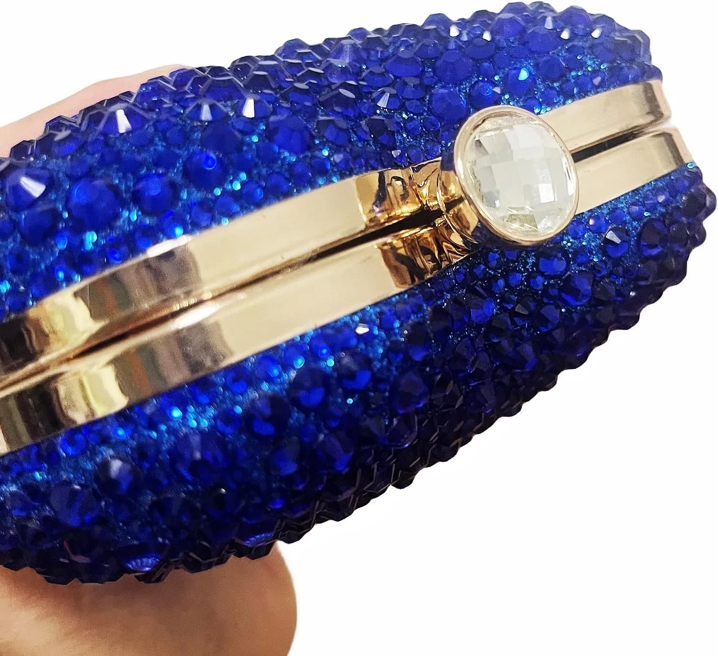 Mini Heart Rhinestone Purse - Wedding Clutch Bag for Dinner Party