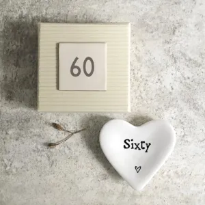 Mini Personalised Porcelain 60th Birthday Ring Dish | Girls Keepsake Gift