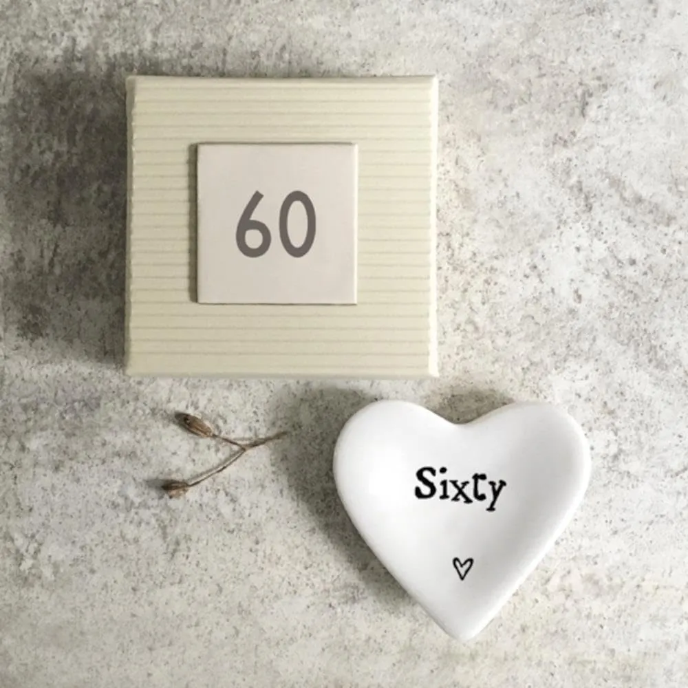 Mini Personalised Porcelain 60th Birthday Ring Dish | Girls Keepsake Gift