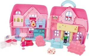 Mini Plastic House Mold DIY Fantasy Princess Villa 2- Toy for Boys and Girls' Role Play Game Random