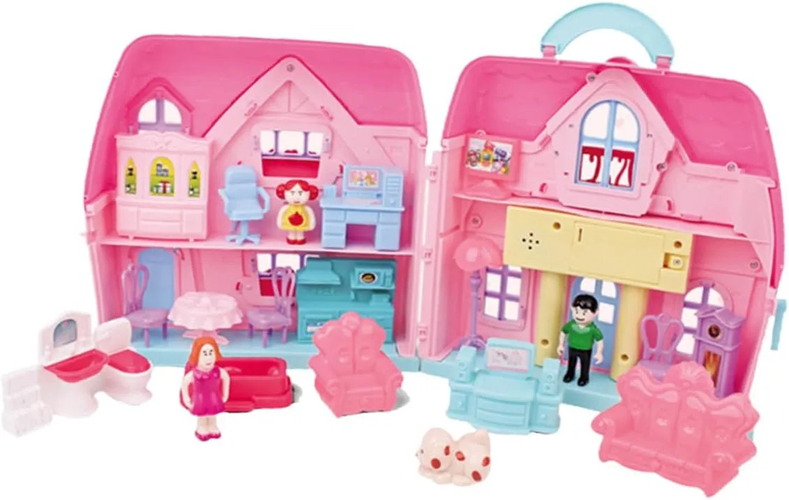 Mini Plastic House Mold DIY Fantasy Princess Villa 2- Toy for Boys and Girls' Role Play Game Random