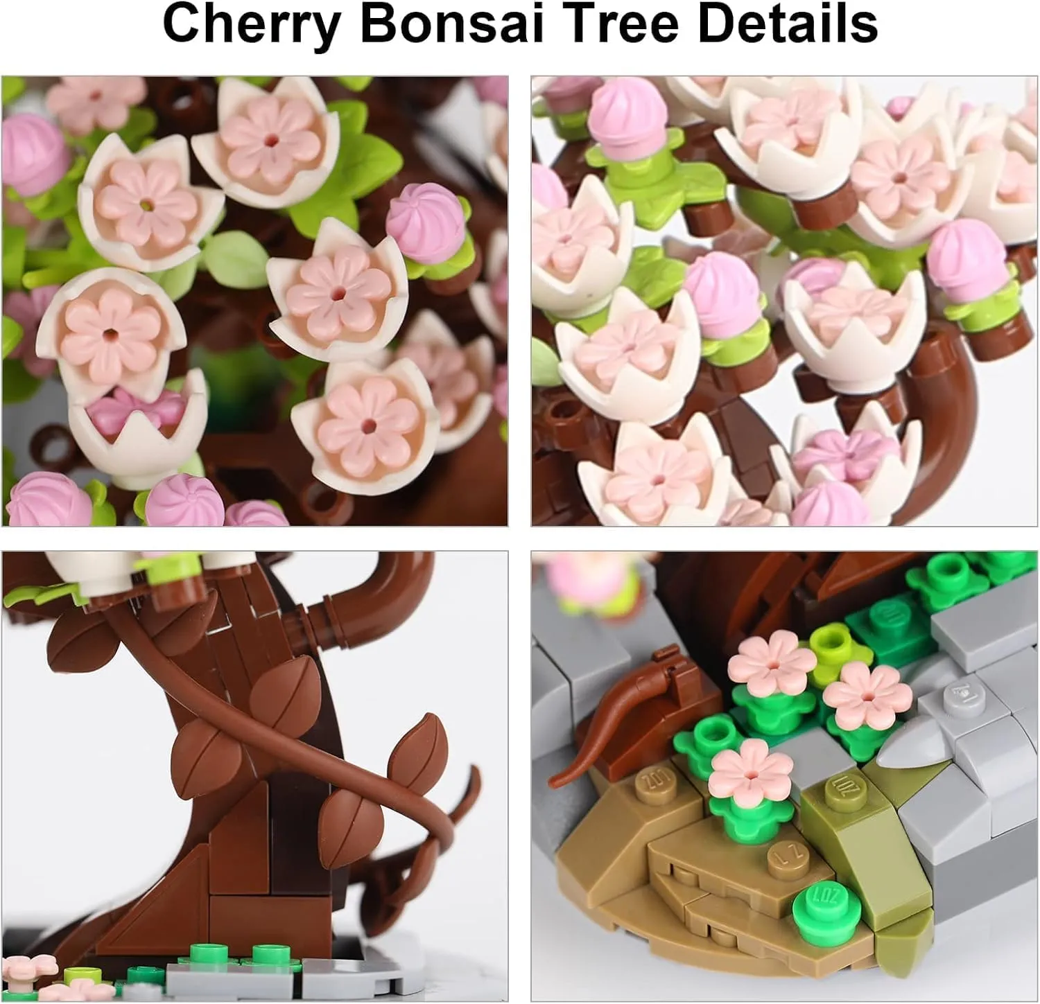 Mini Sakura Model, UV Sensitive, 426 PCS, Creative DIY Simulation Mini Pellet Bonsai Series Building Toys 6 