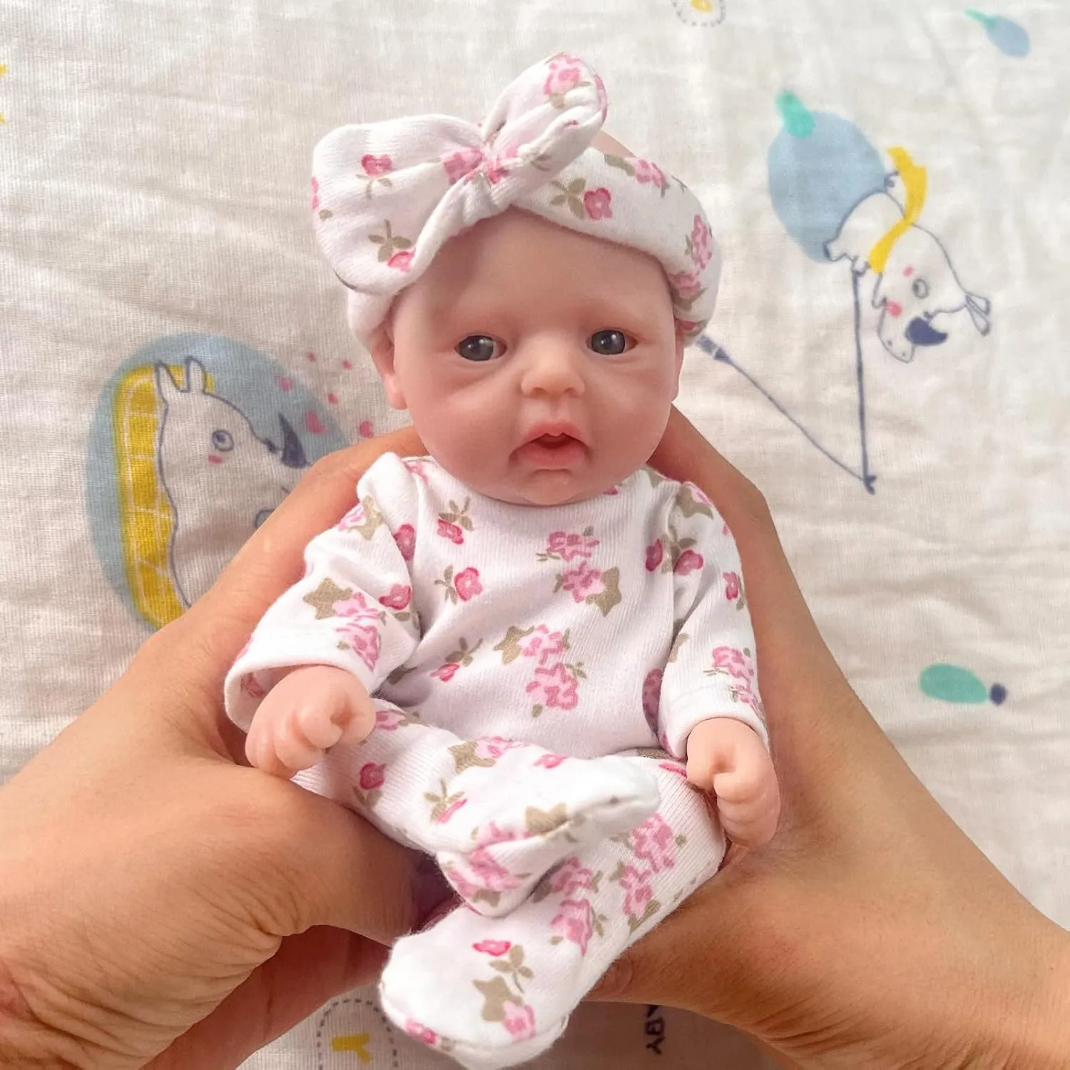 Mire & Mire Reborn Baby Dolls 7 Inch Girl Mini Silicone Baby Realistic Baby Dolls Silicone Full Body