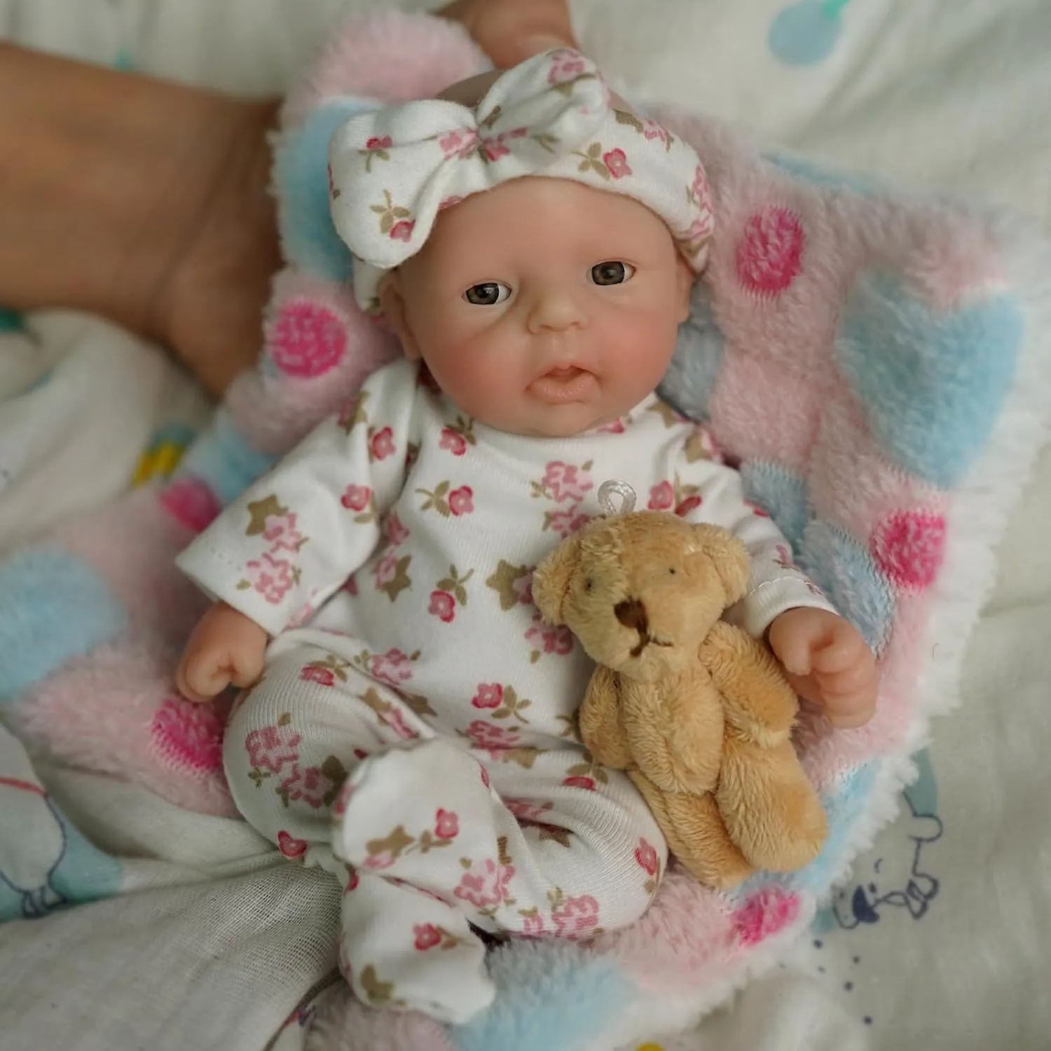 Mire & Mire Reborn Baby Dolls 7 Inch Girl Mini Silicone Baby Realistic Baby Dolls Silicone Full Body
