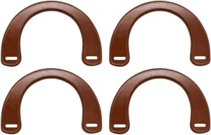 Model Worker 4PCS MDF U-Shaped Handles Replacement for Handmade Bag Handbags Purse Handles (Brown)