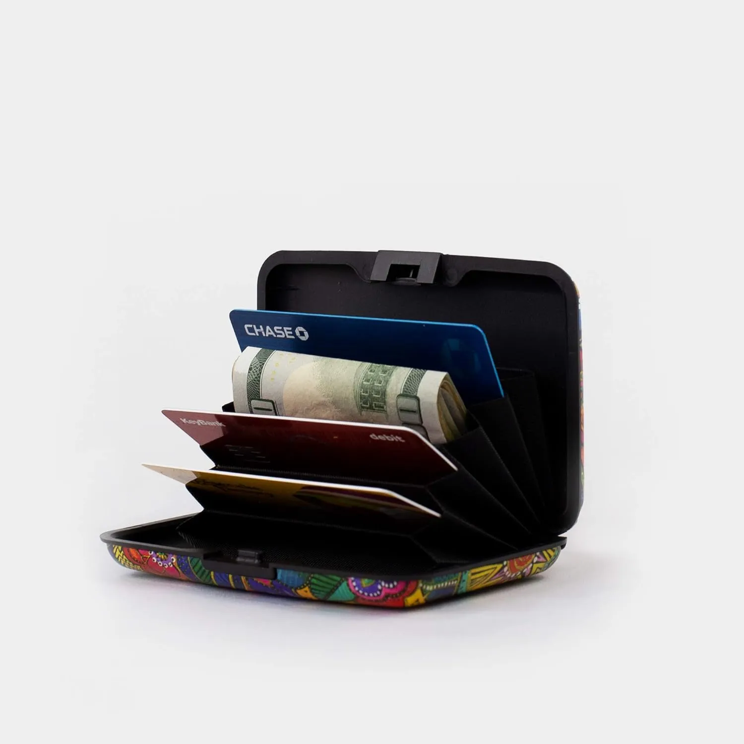 Monarque RFID Secure Armored Wallet (Frida Kahlo Tiger Lily Mint)