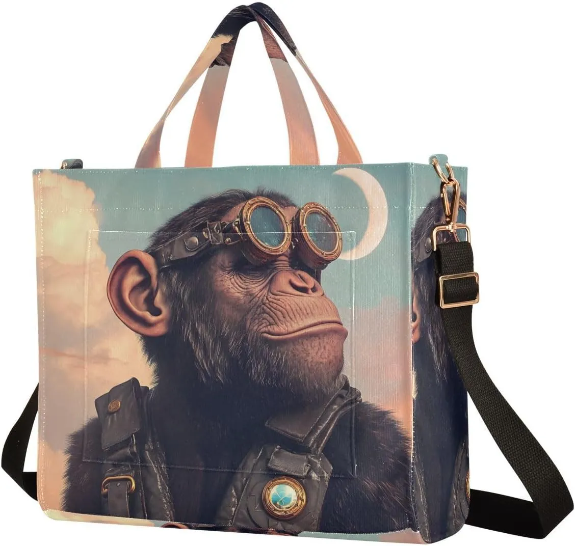 Monkey Hike Tote Bag for Women Stylish Handbag Large Crossbody Bag with Inner Pocket S