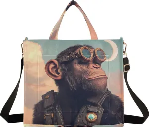 Monkey Hike Tote Bag for Women Stylish Handbag Large Crossbody Bag with Inner Pocket S