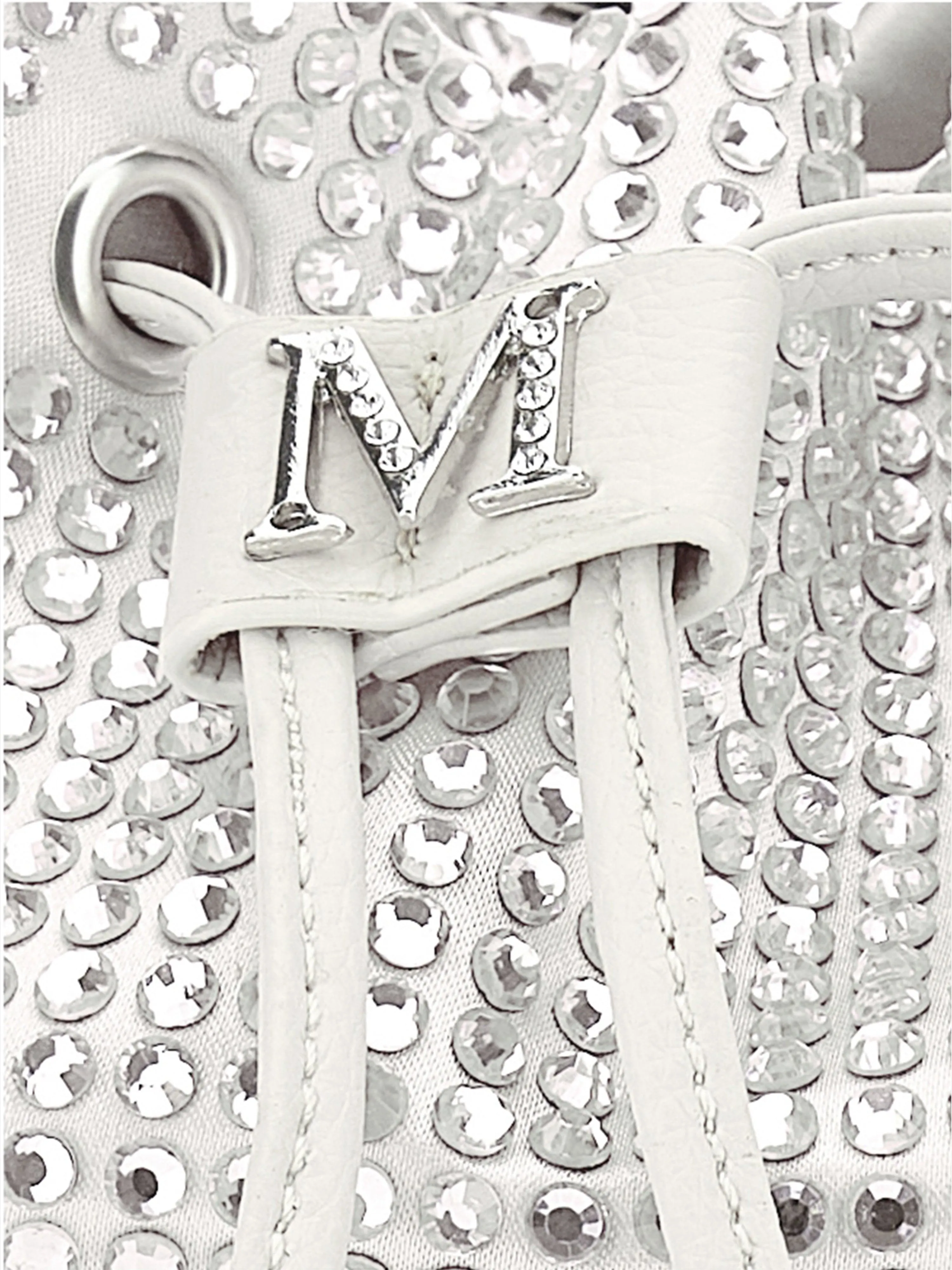 Monnalisa Girls Diamante Bucket Bag in Silver (19cm)