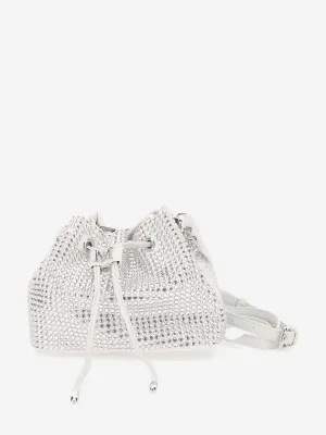 Monnalisa Girls Diamante Bucket Bag in Silver (19cm)