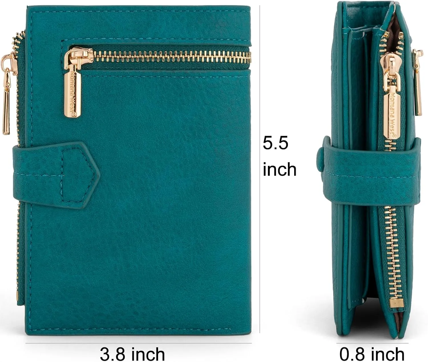 Montana West Ladies' Bifold RFID Blocking Anti Theft Wallet with Zipper Coin Pocket
