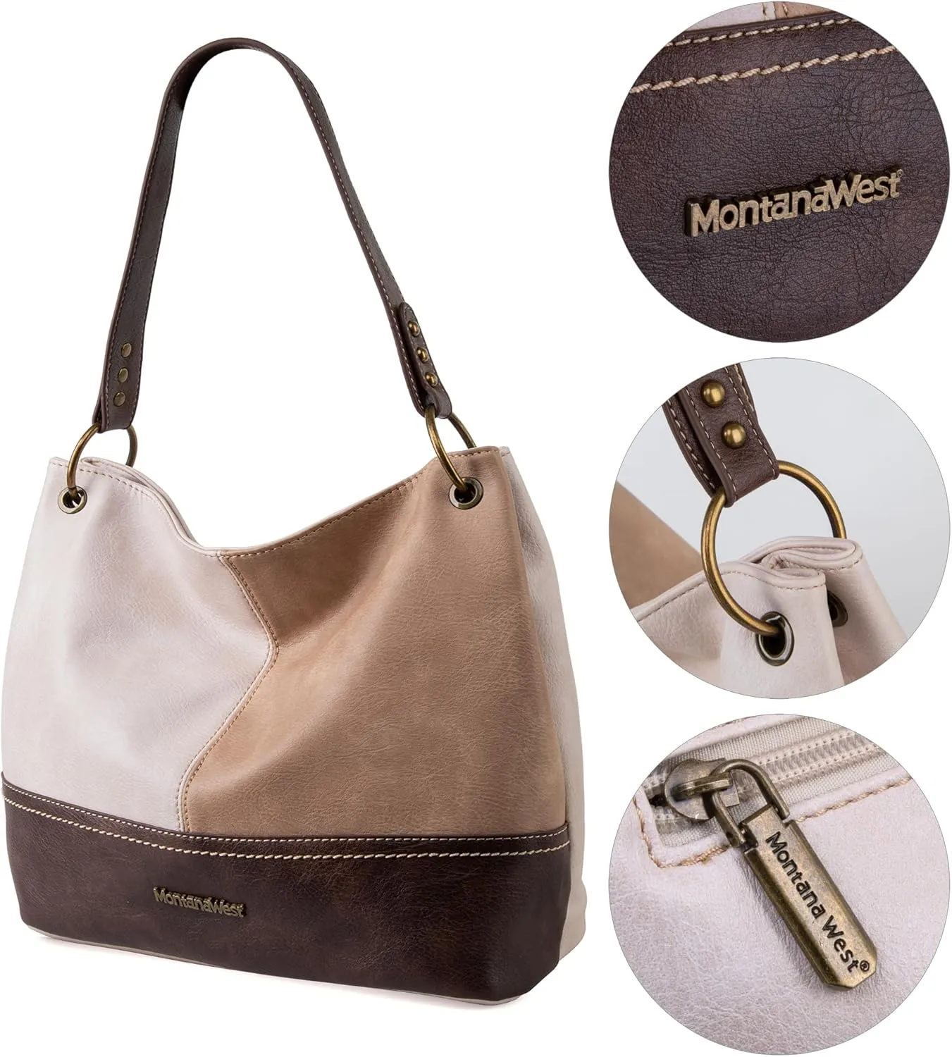 Montana West Purses for Women Hobo Shoulder Handbags with Zipper