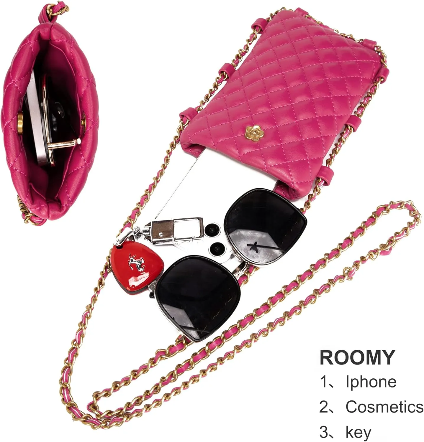 Montana West Quilted Small Crossbody Bags for Women Trendy Cell Phone Purse