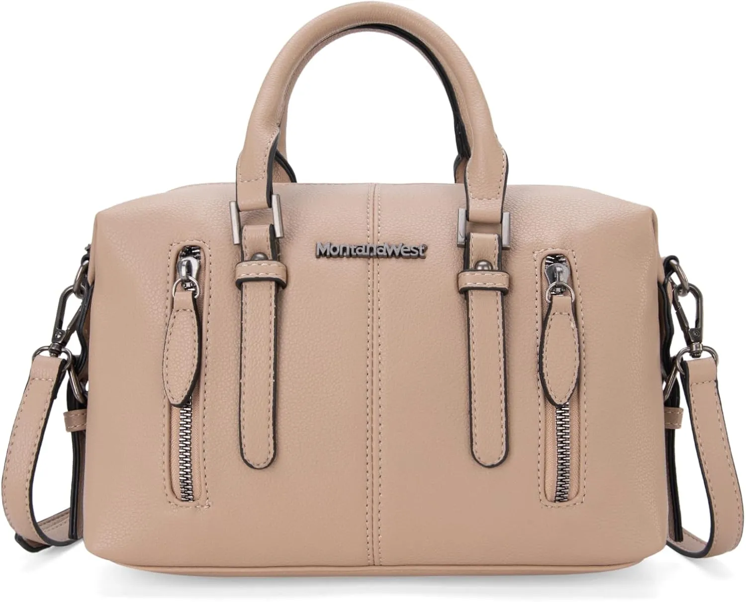 Montana West Small Satchel Purses for Women Top-handle Handbag PU Leather Crossbody Doctor Bag